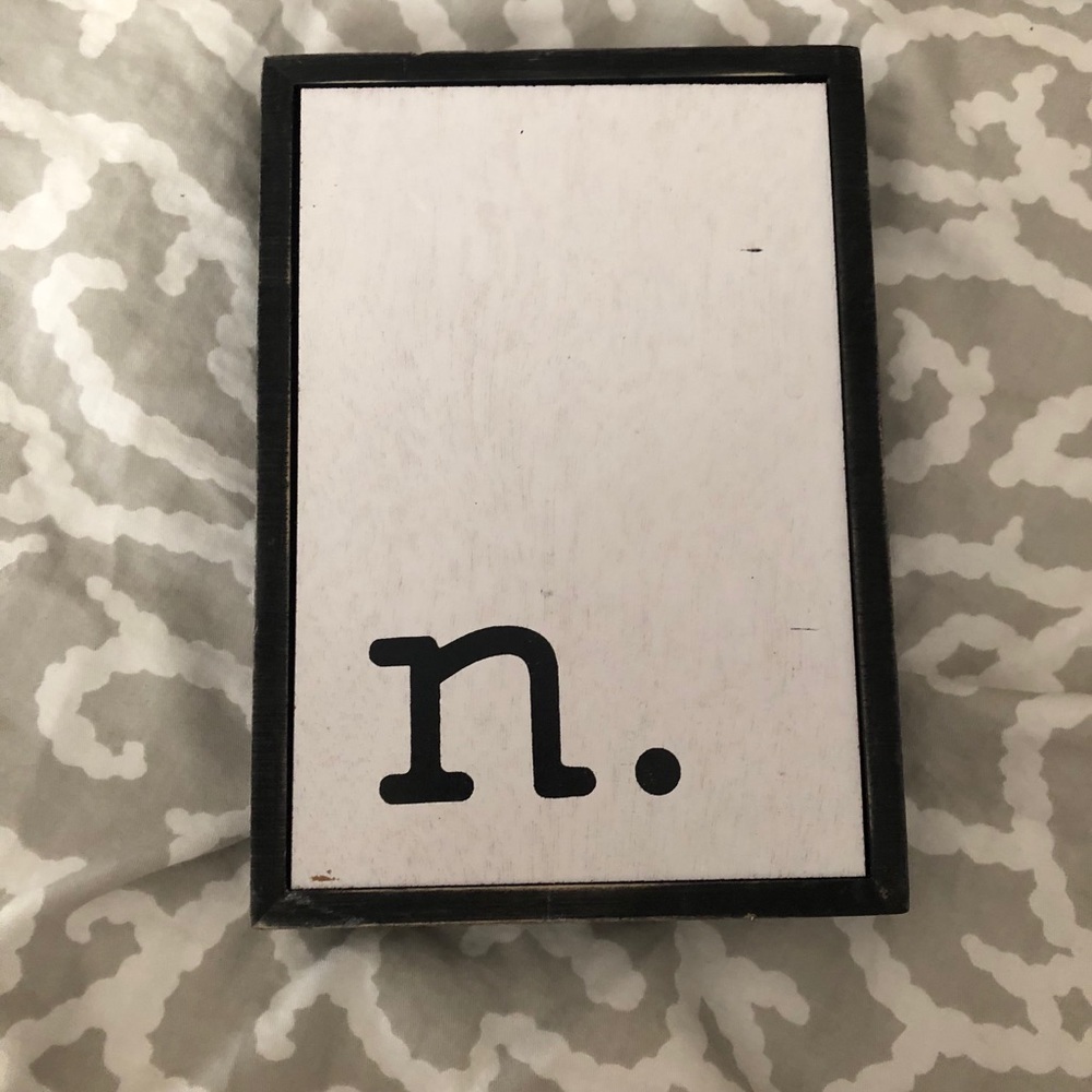 “N” wall decor